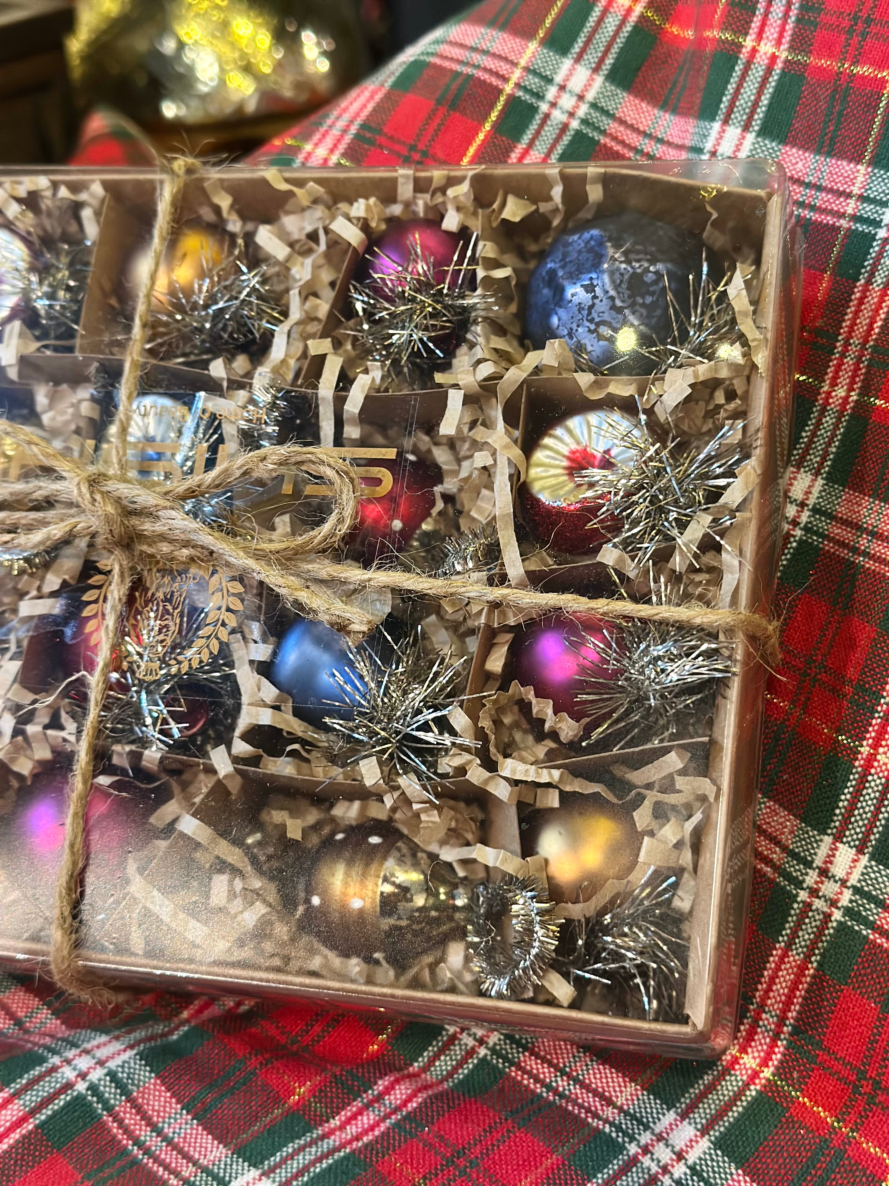 Set of Small Mixed Glass Ornaments