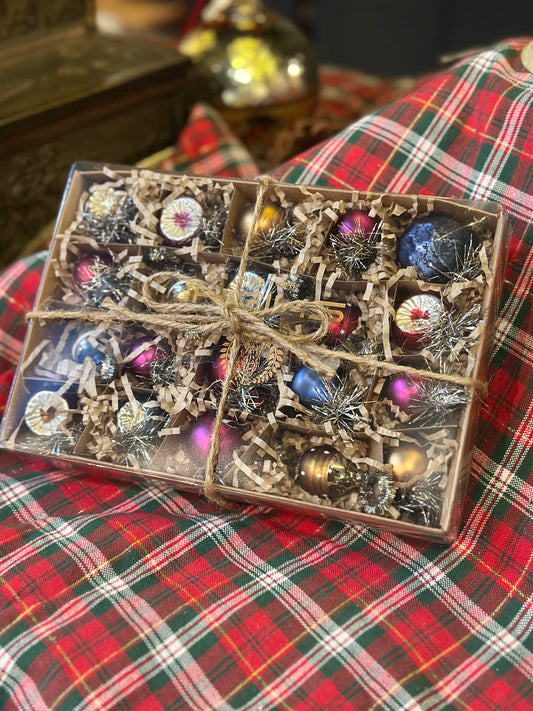 Set of Small Mixed Glass Ornaments