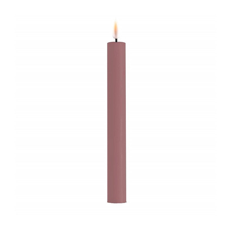 9.6-inch Real Flame Dinner Candles in Light Purple - set of 2