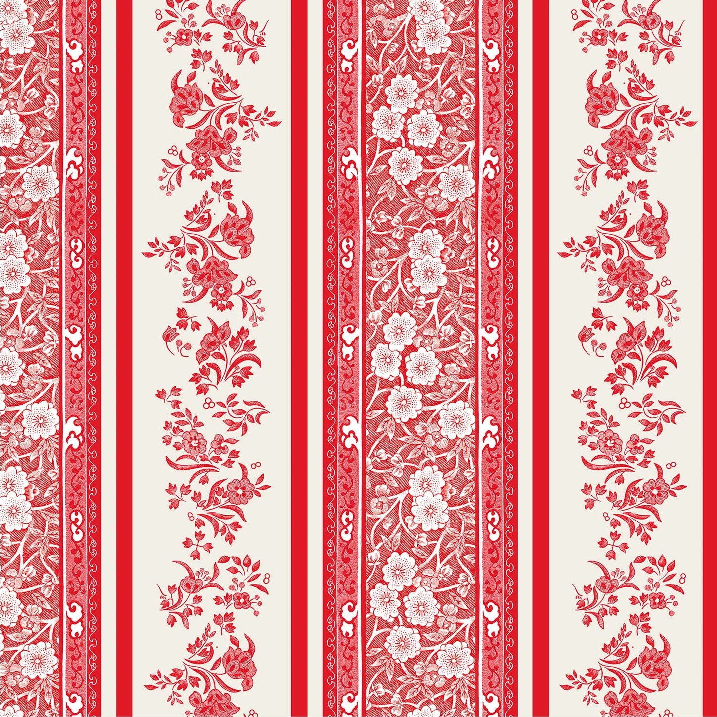 Hester & Cook “Red Burleigh Stripe” Cocktail Napkin