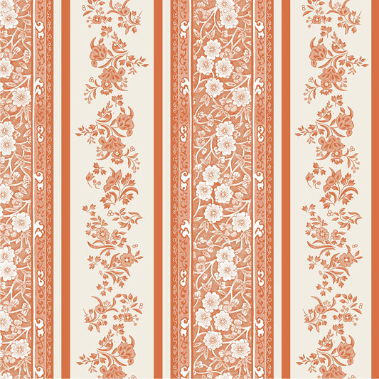 Hester & Cook “Pumpkin Burleigh Stripe” Cocktail Napkin