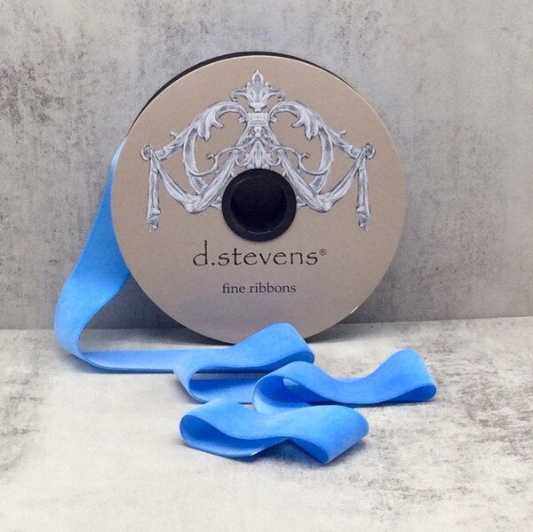 1.5" x 20 yds Voss Velvet, Dusty Blue