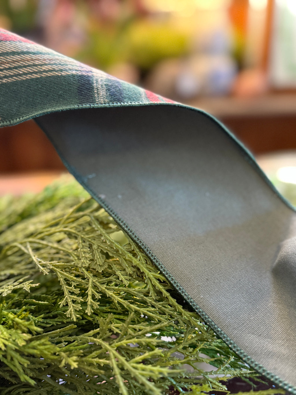 4” Faux Wool Shelton Plaid Ribbon