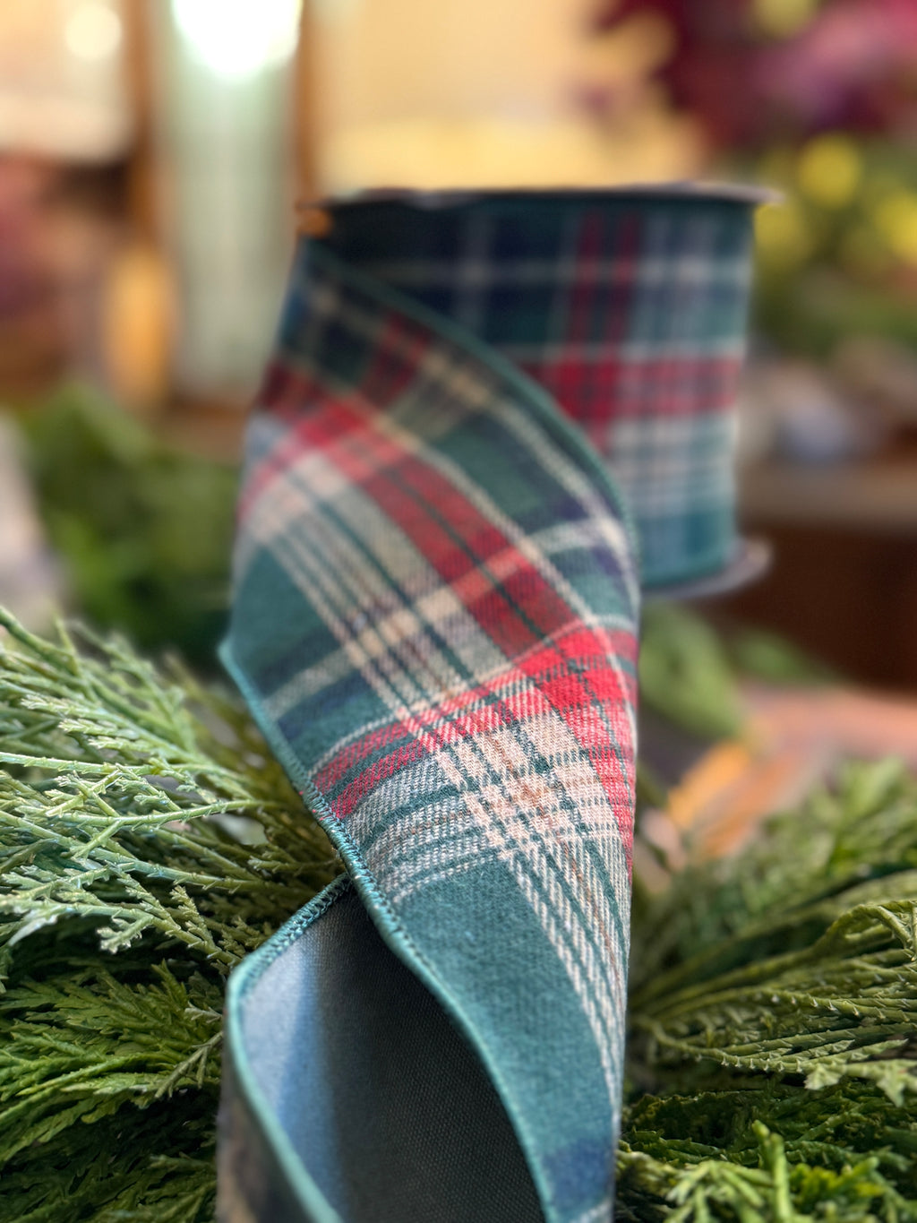 4” Faux Wool Shelton Plaid Ribbon