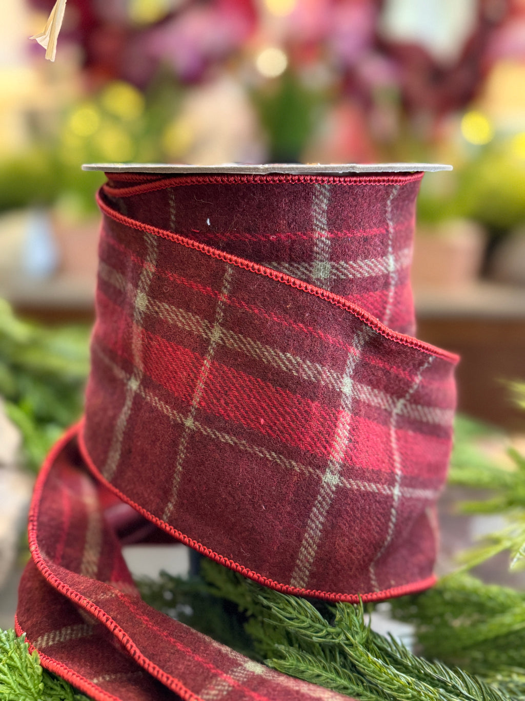 4” Faux Wool Plymouth Plaid Ribbon