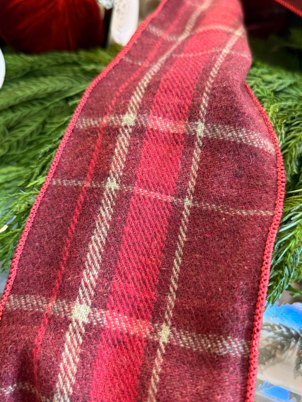 4” Faux Wool Plymouth Plaid Ribbon