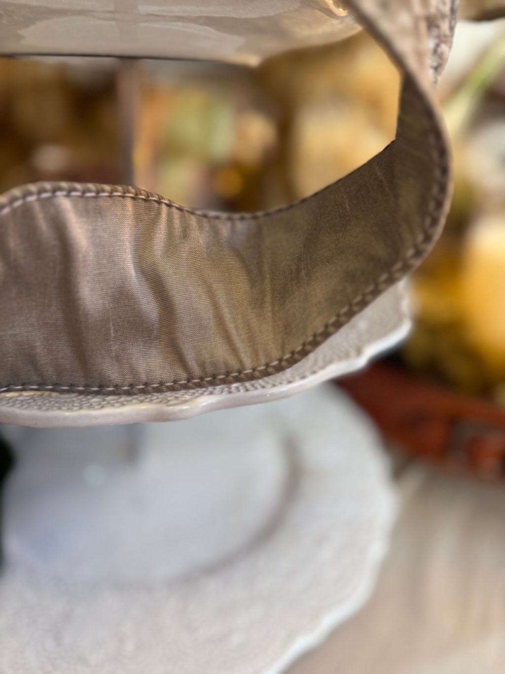 2.5” Crushed Velvet Dupion Back, Grey