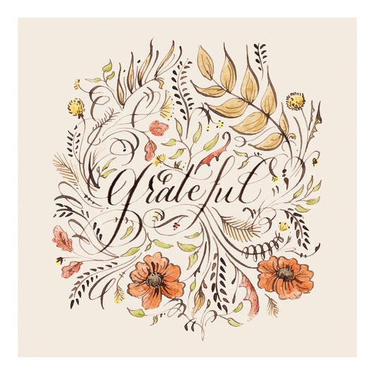Hester & Cook “Grateful” Cocktail Napkin - Pack of 20