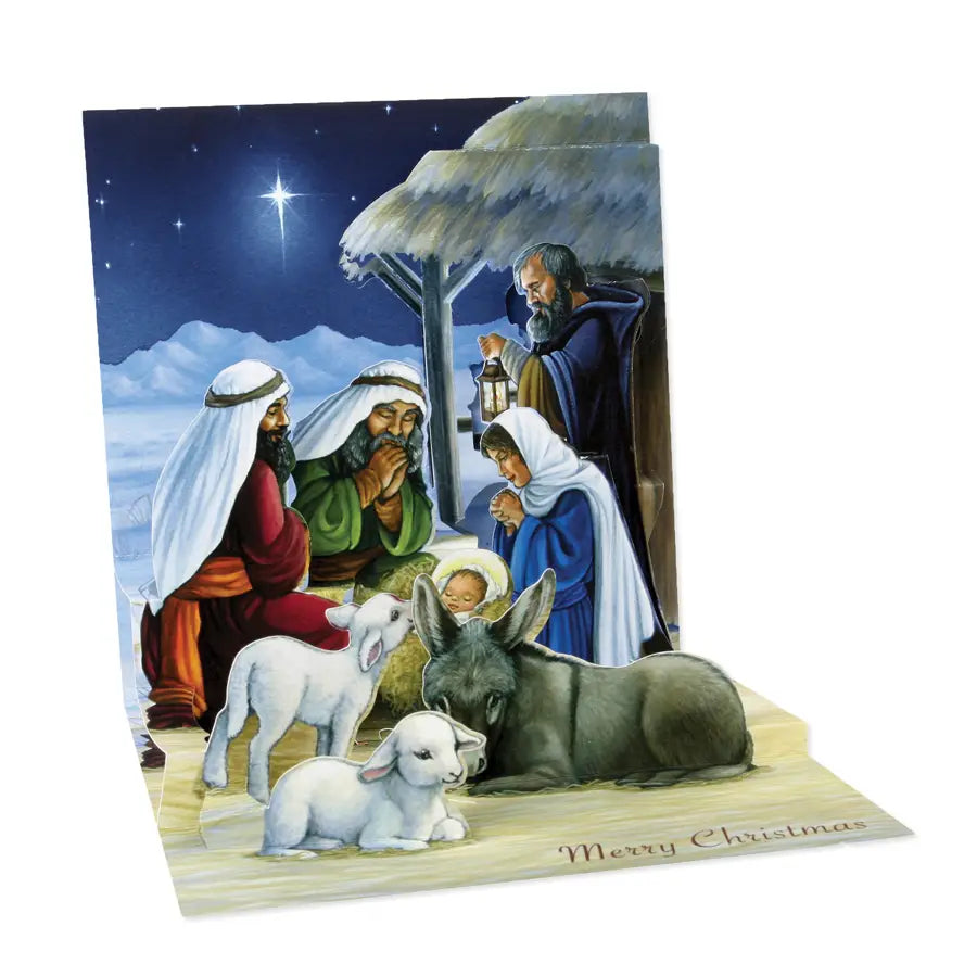 Holy Night Pop-up Greeting Card with Envelope