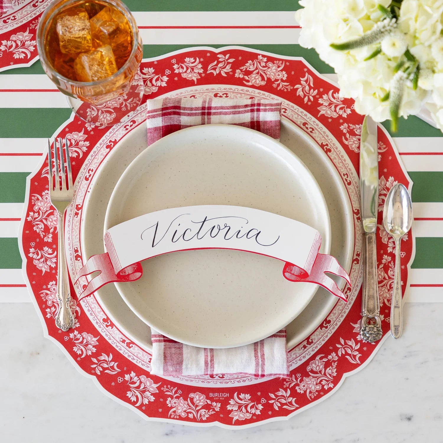 Hester & Cook x Burleigh “Red Regal” Placemats