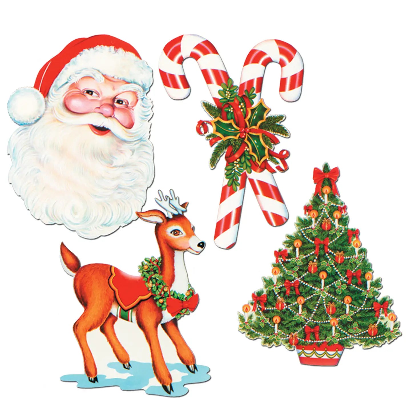 Christmas Cutouts, Pack of 4