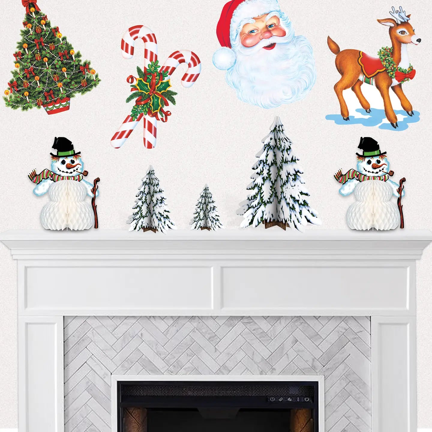 Christmas Cutouts, Pack of 4