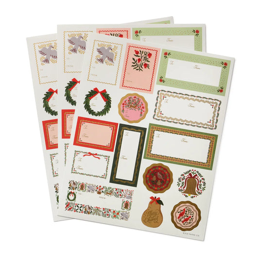 Christmastide Holiday Gift Stickers