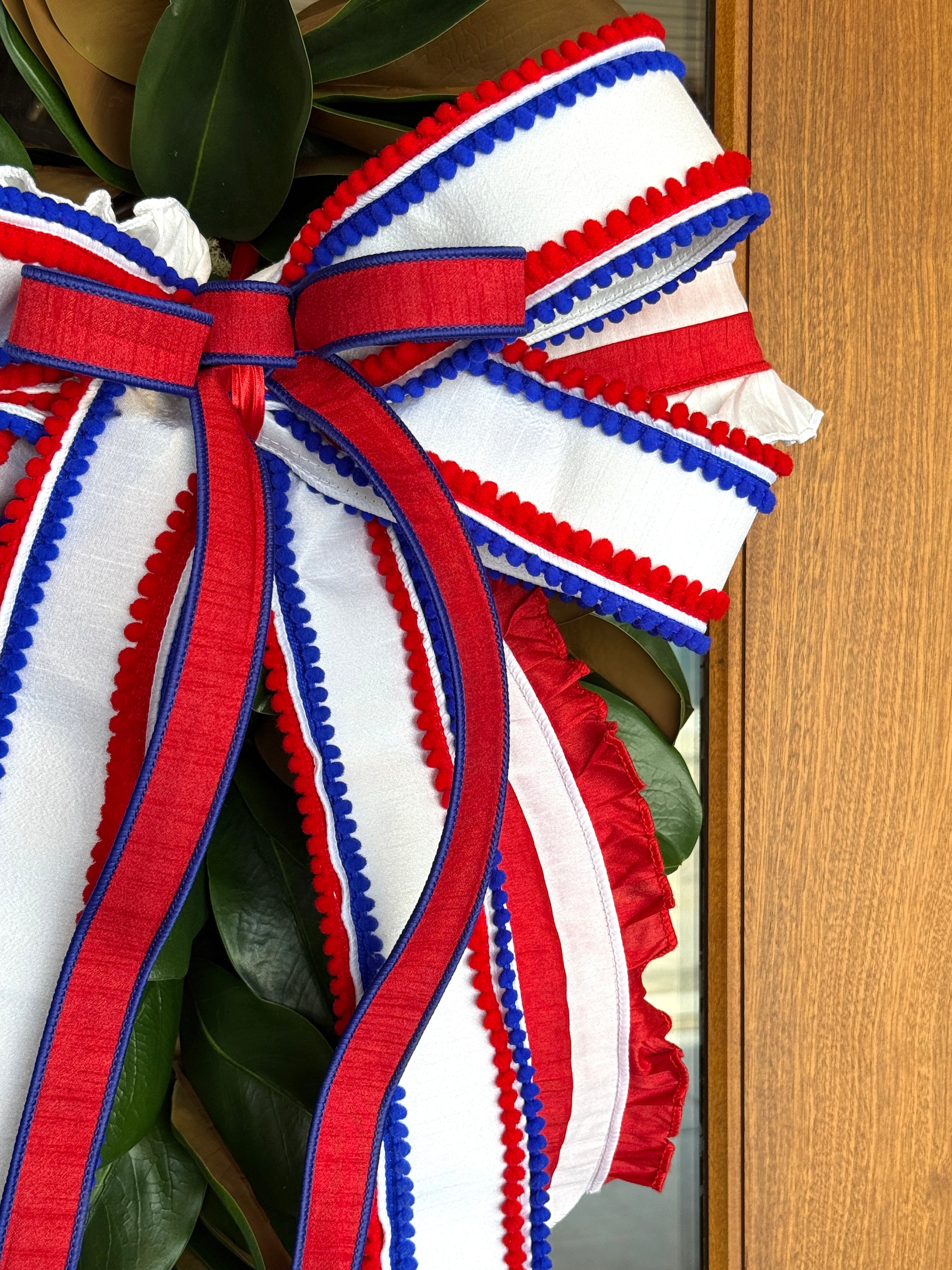 Red, White, and Ruffle Bow