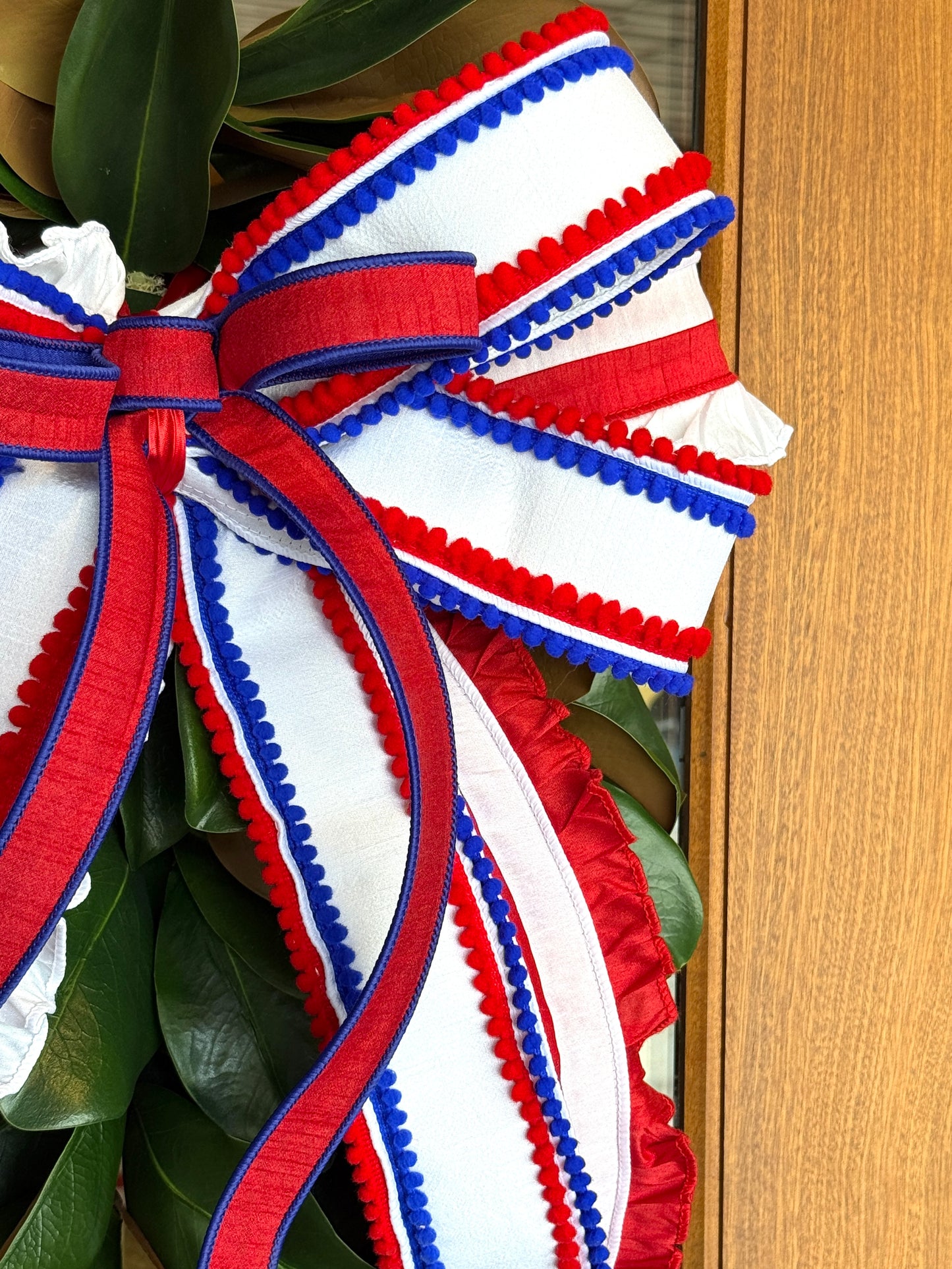 Red, White, and Ruffle Bow