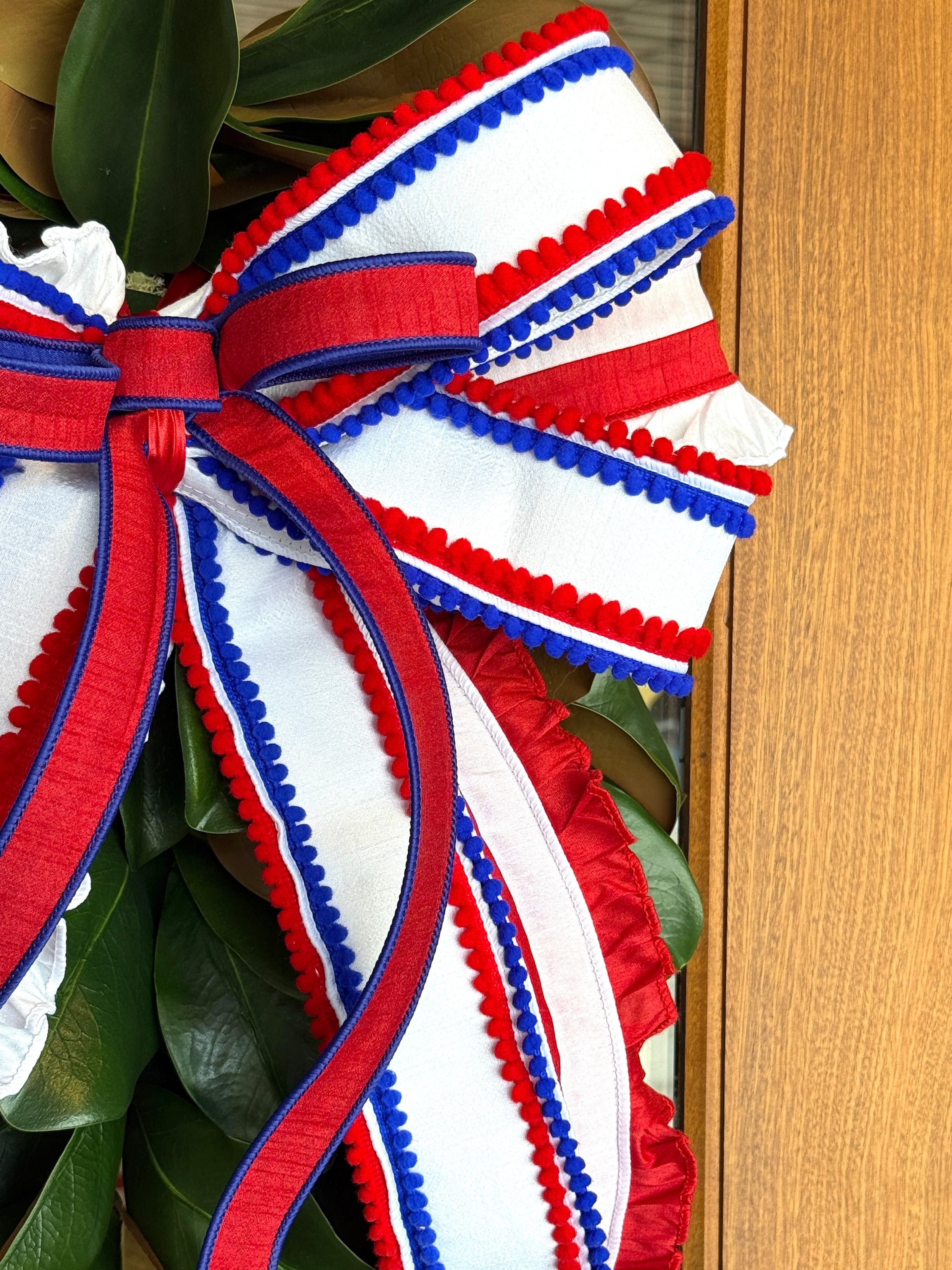 Red, White, and Ruffle Bow