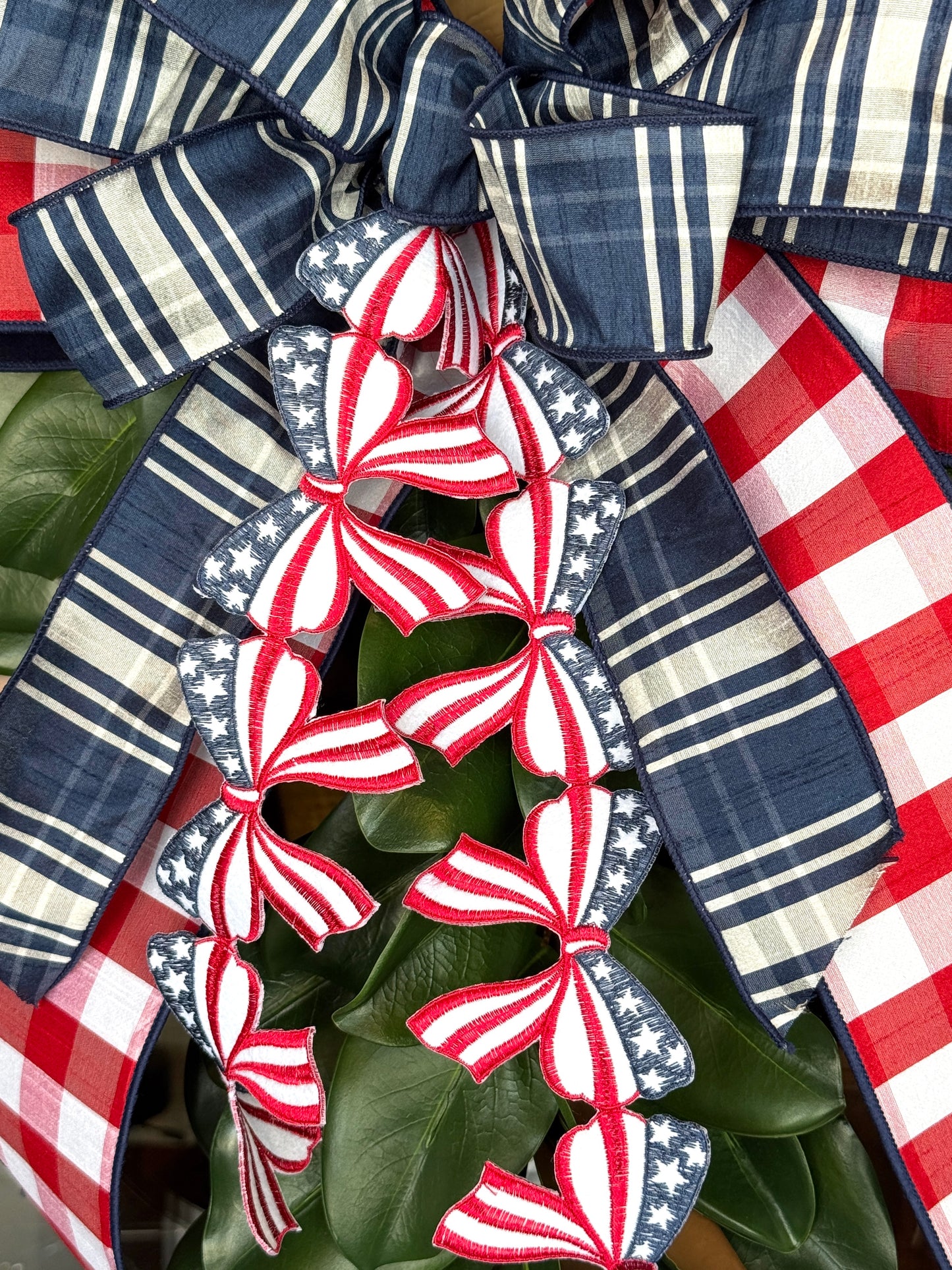 Patriotic Plaid Bow