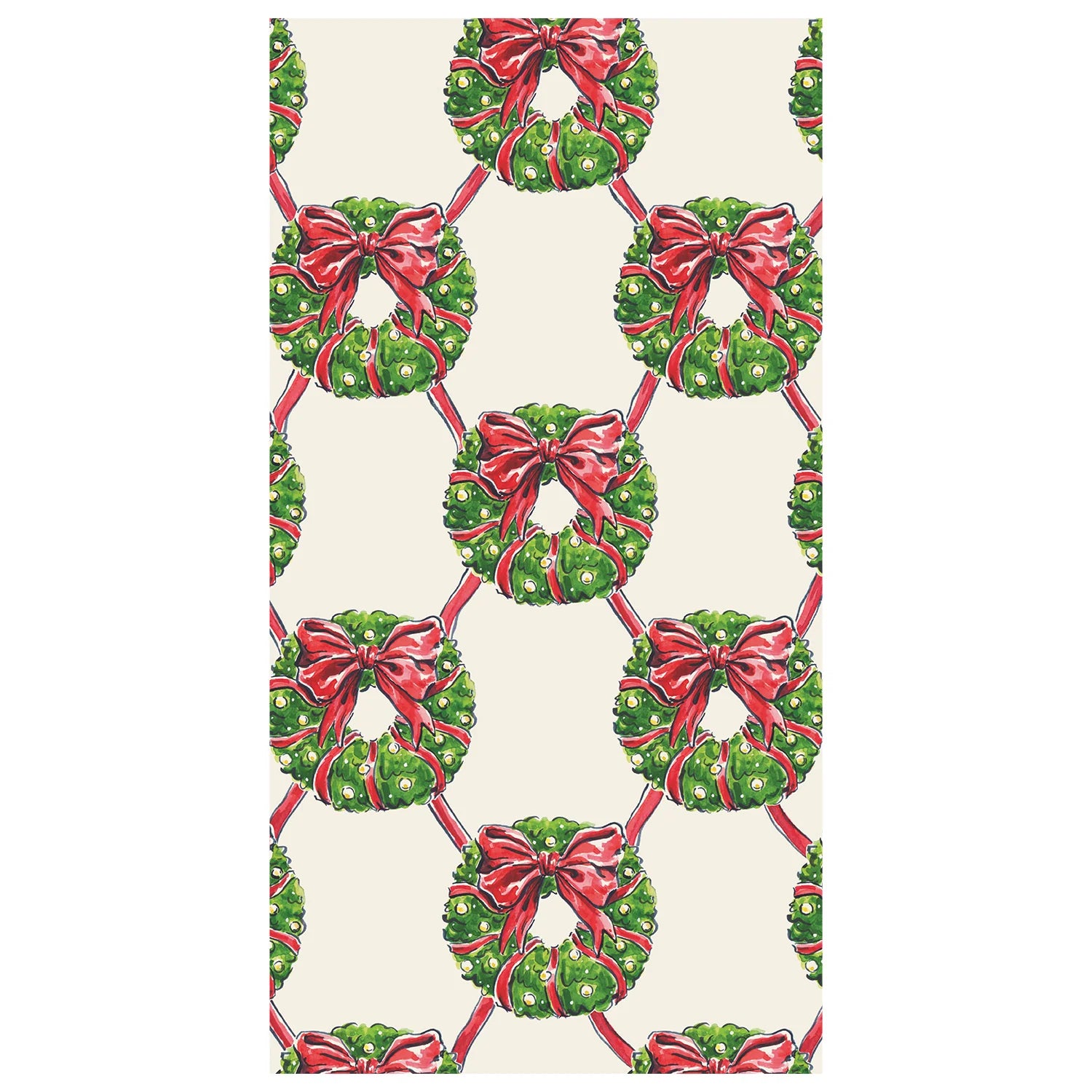 “Holiday Wreath” Paper Guest Napkins