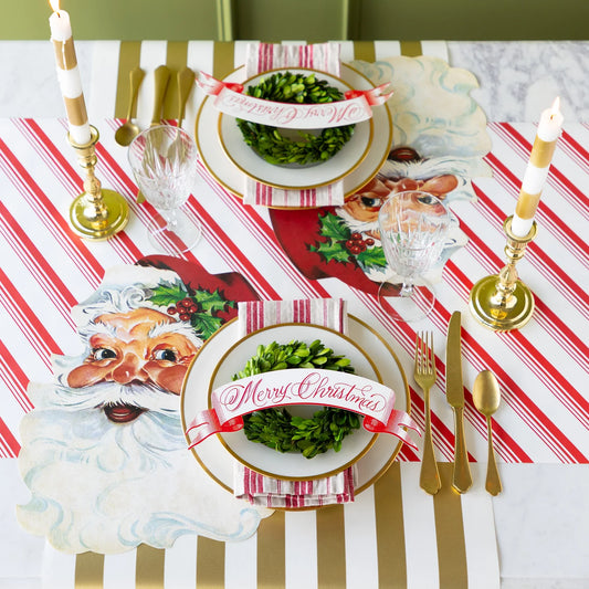 Hester & Cook Die Cut Santa Placemat - 12 Sheets