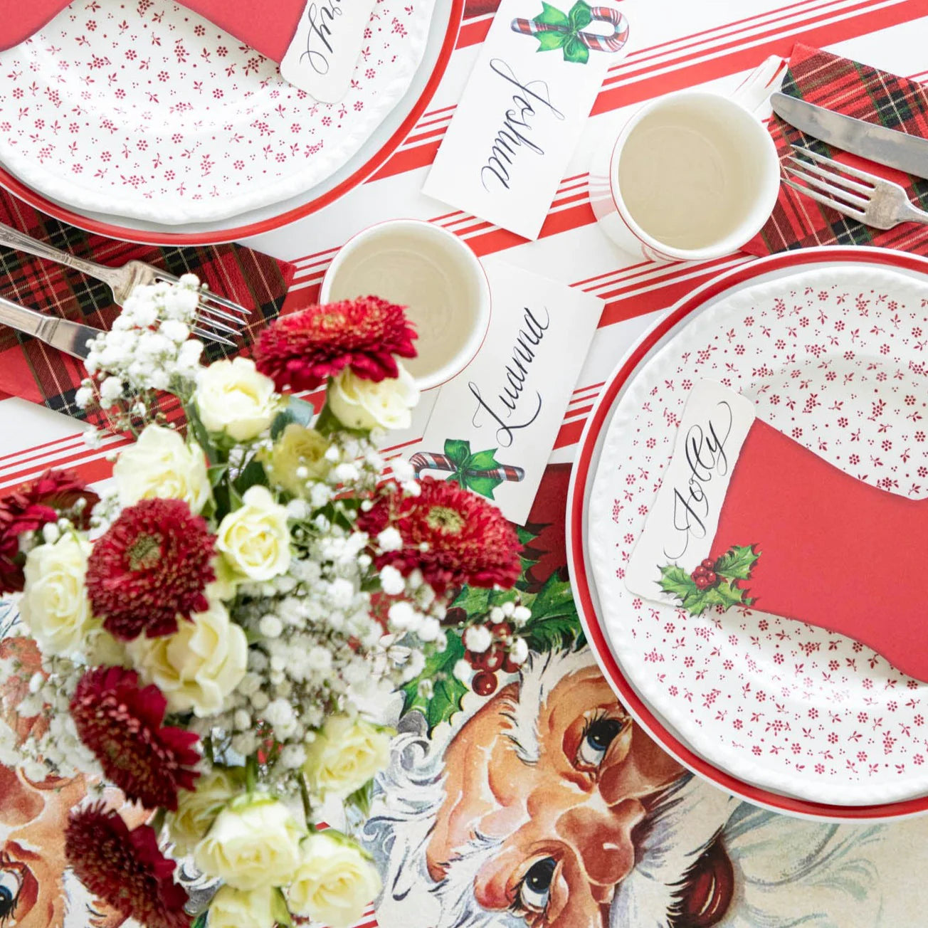Hester & Cook Die Cut Santa Placemat - 12 Sheets
