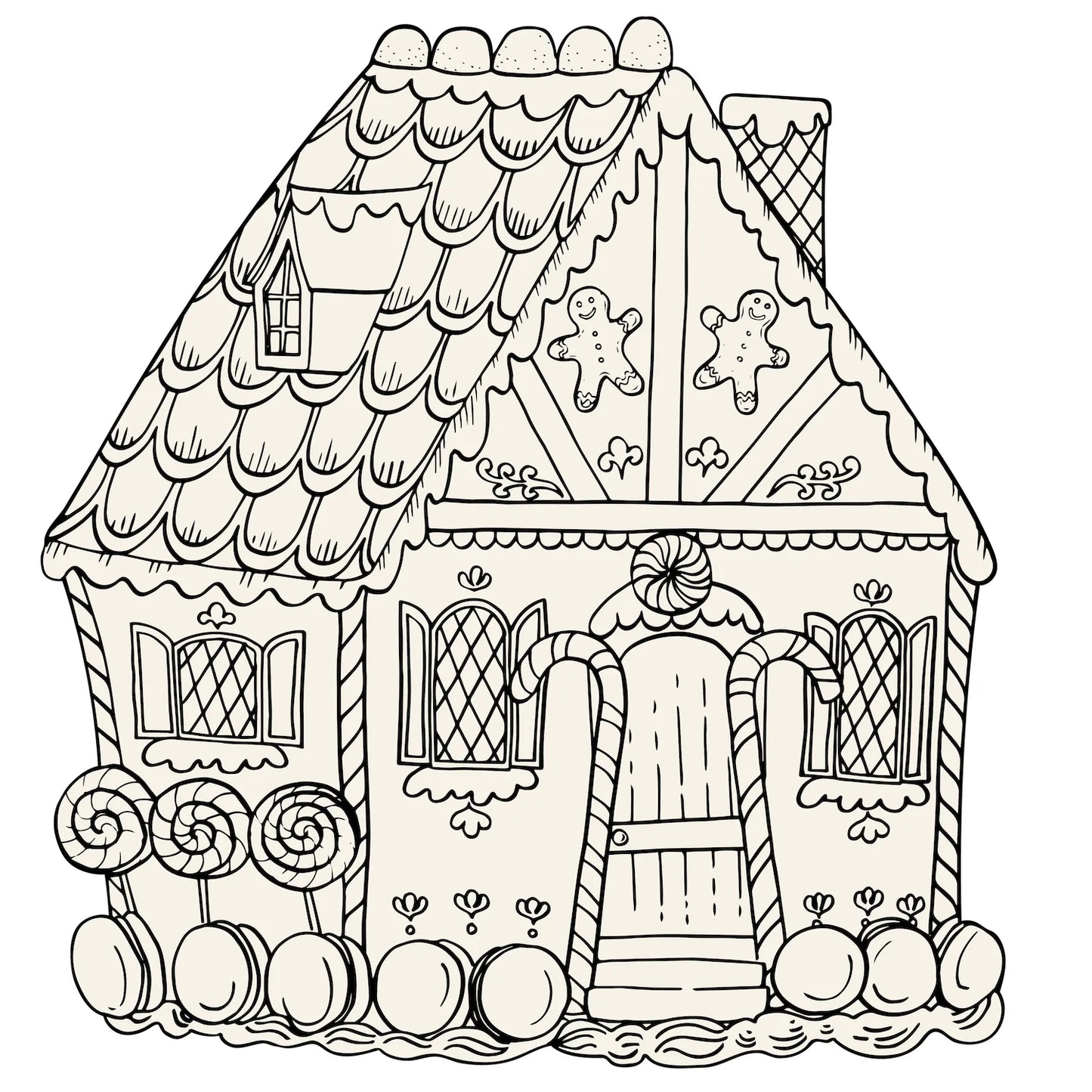 Hester & Cook Die Cut Gingerbread House Coloring Placemat - 12 sheets