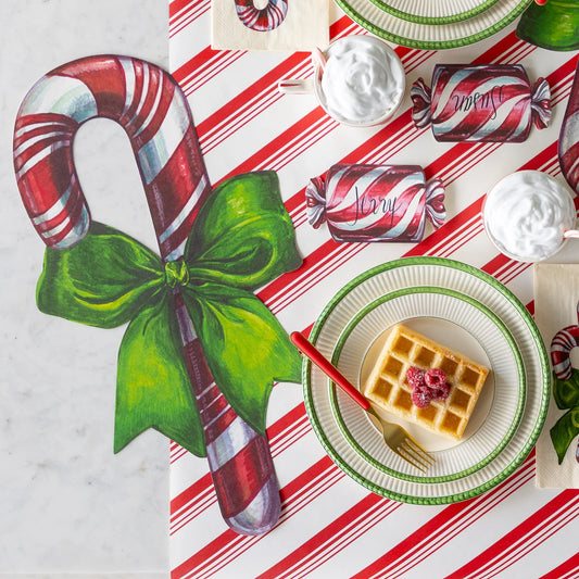 Hester & Cook Die-cut Candy Cane Placemat - 12 Sheets