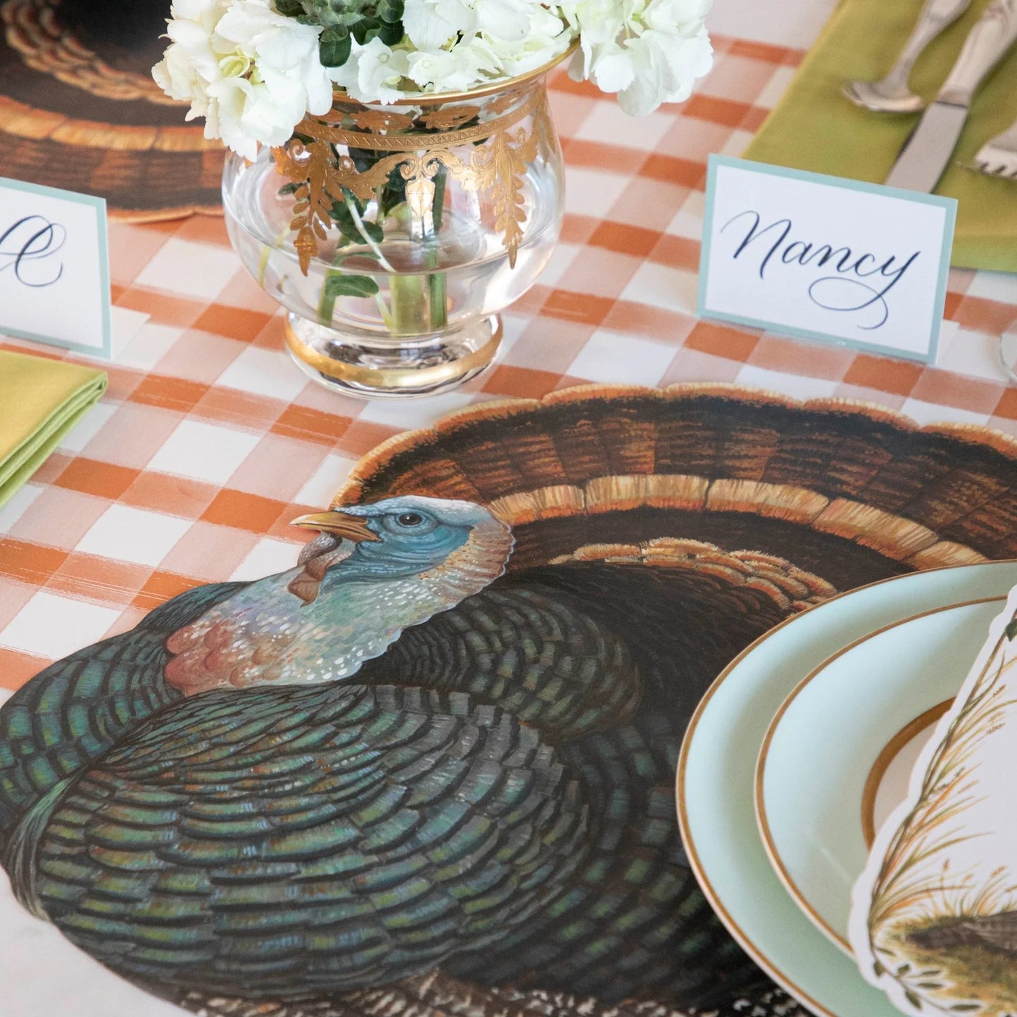 Hester & Cook Die-cut Heritage Turkey Placemat - 12 Sheets