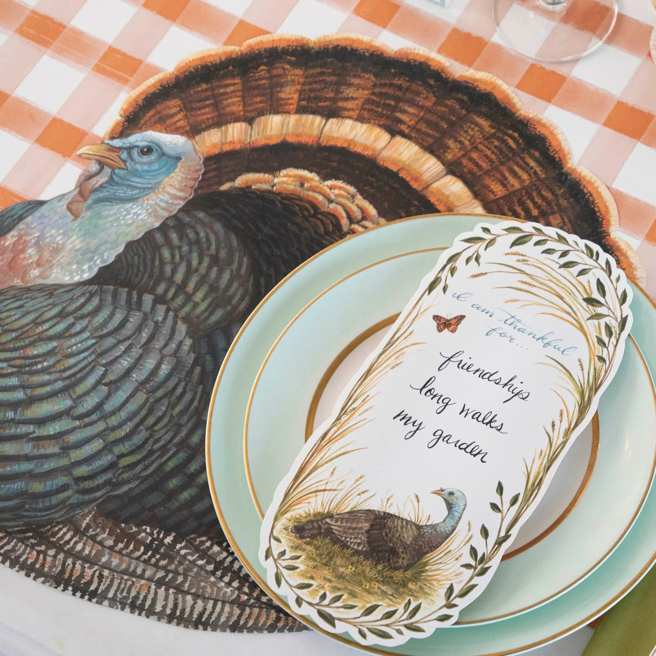 Hester & Cook Die-cut Heritage Turkey Placemat - 12 Sheets