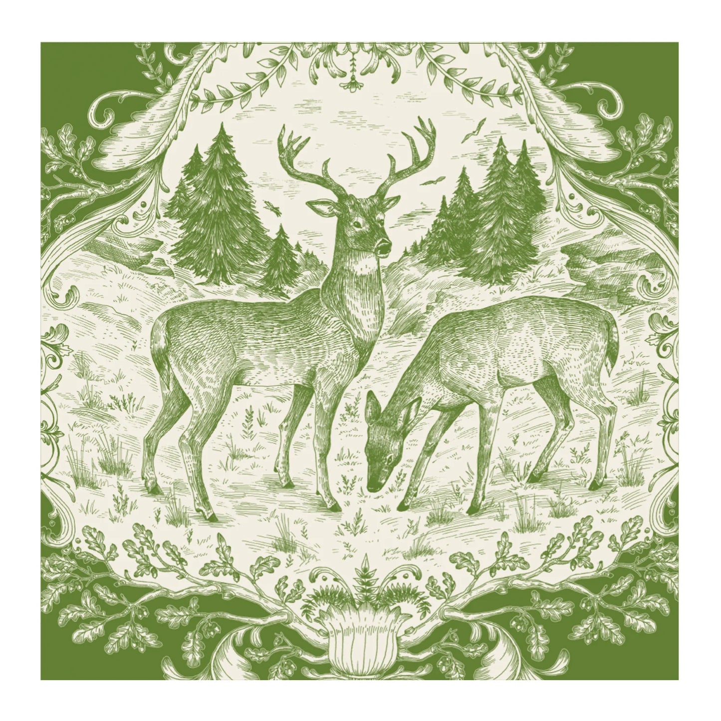Hester & Cook Fable Toile Cocktail Napkin - Pack of 20
