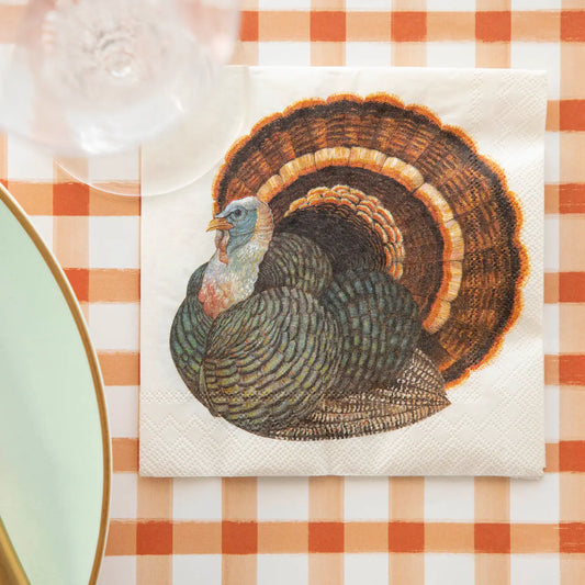Hester & Cook Heritage Turkey Cocktail Napkin - Pack of 20