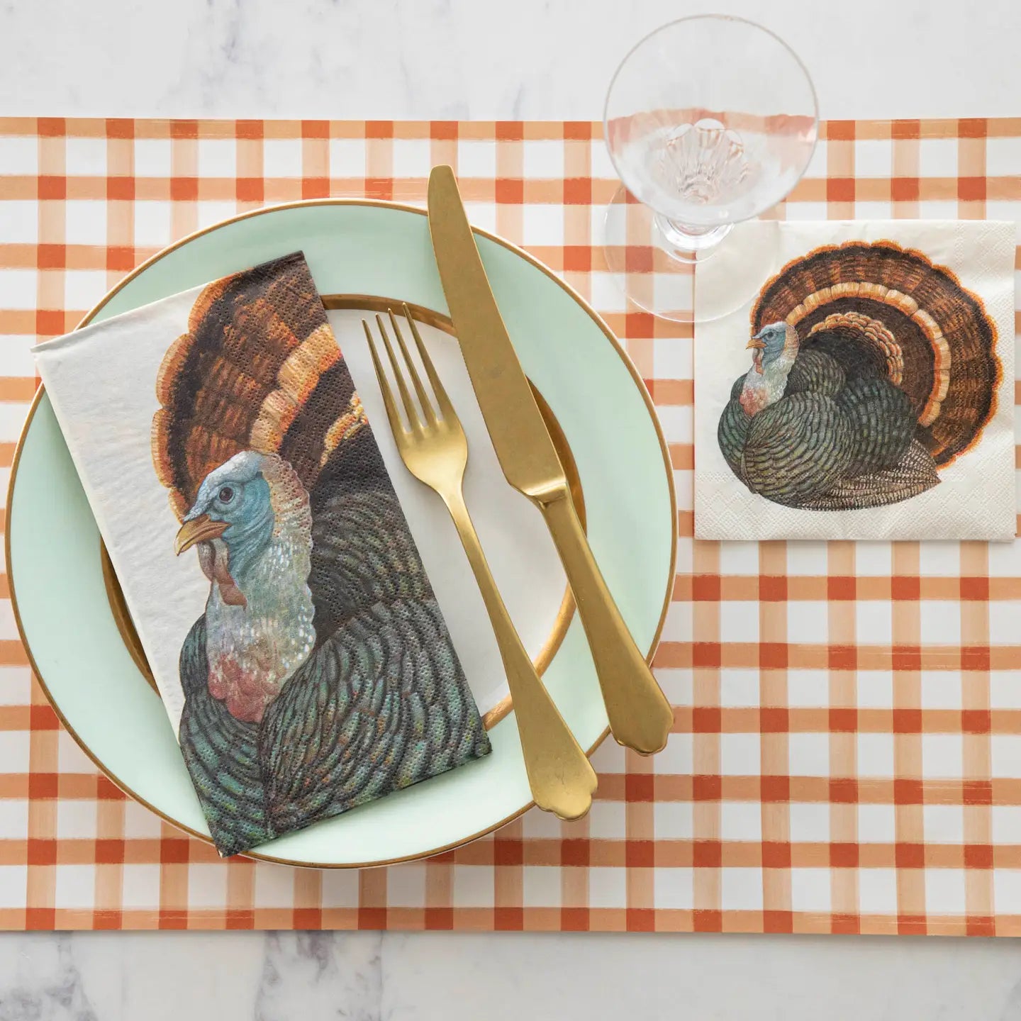 Hester & Cook Heritage Turkey Cocktail Napkin - Pack of 20
