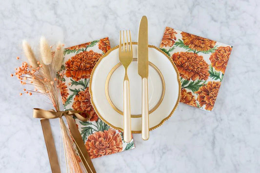 Hester & Cook “Marigold Harvest” Guest Napkin - Pack of 16