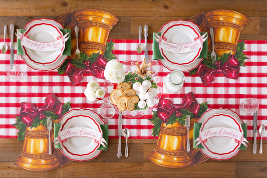 Hester & Cook Die-Cut Christmas Bells Placemat - 12 sheets