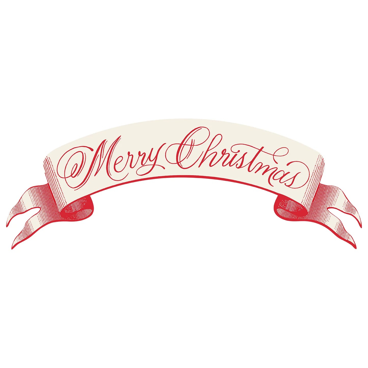 Hester & Cook Red “Merry Christmas” Banner Table Accent - Pack of 12