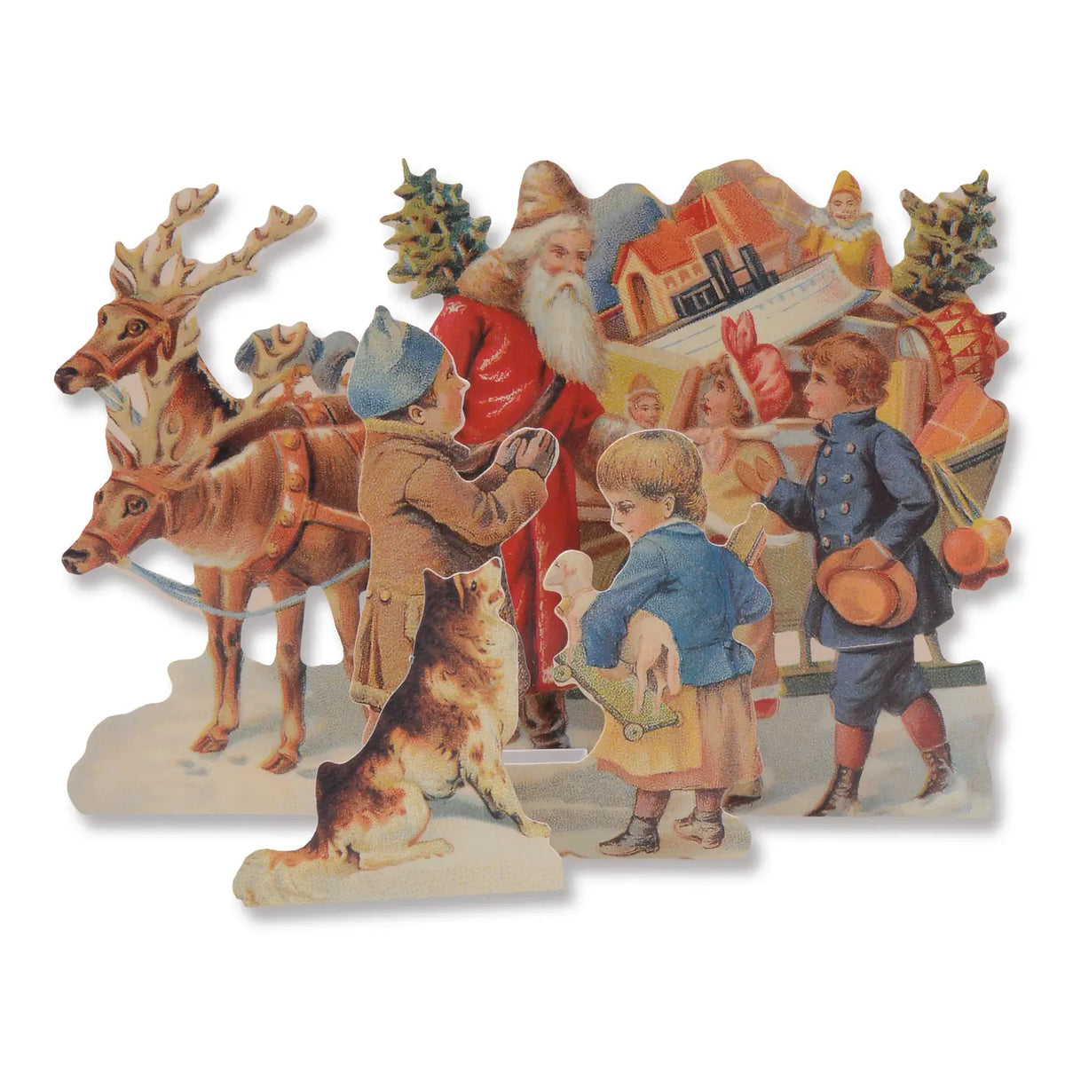 Santa and Sleigh 3D Christmas Card