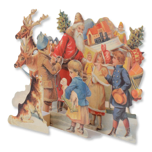 Santa and Sleigh 3D Christmas Card
