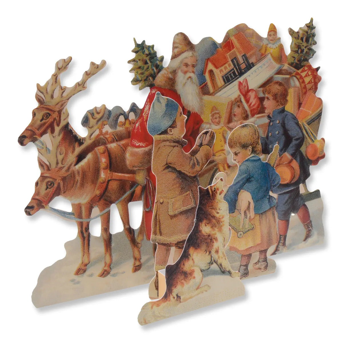 Santa and Sleigh 3D Christmas Card