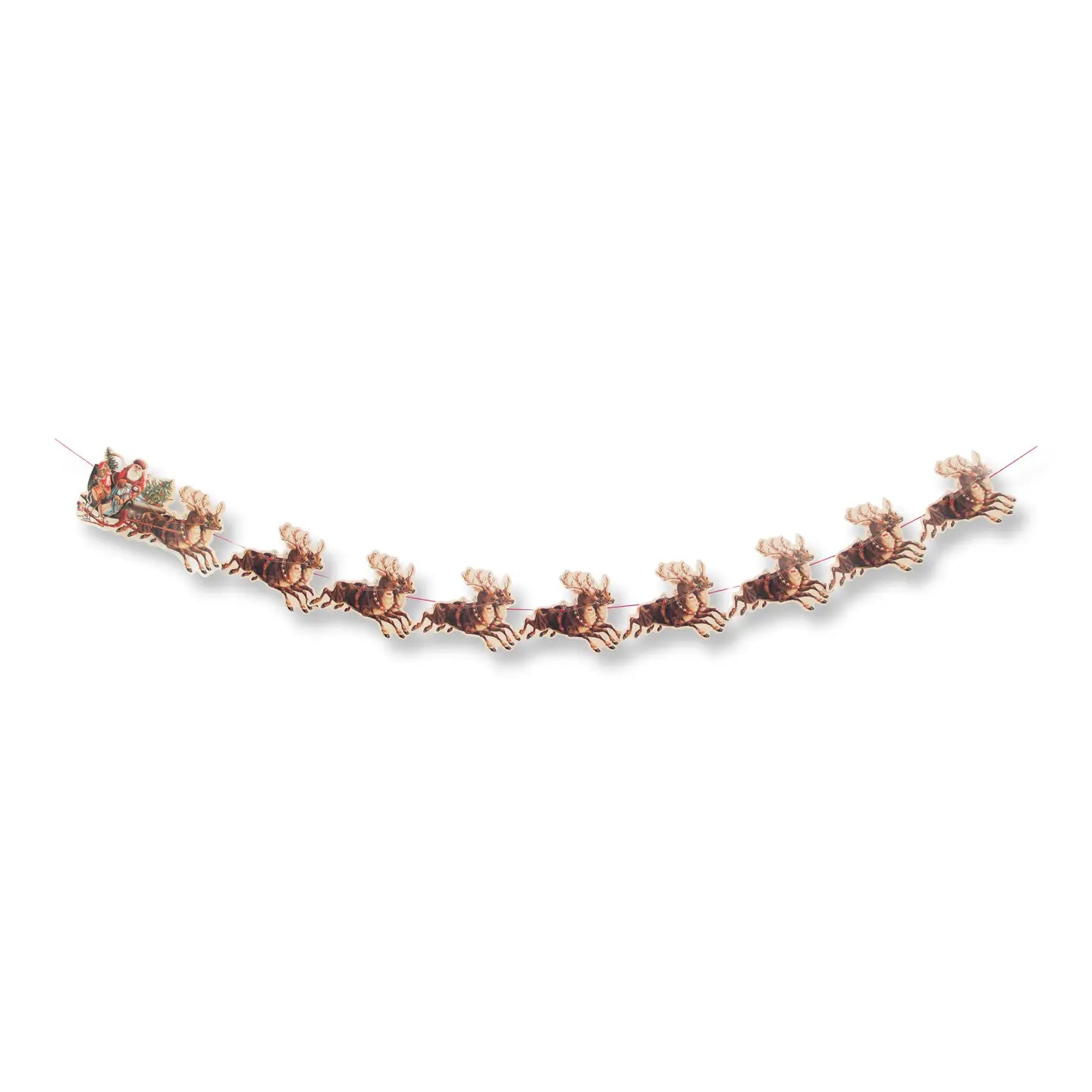 Santa's Sleigh Christmas Garland