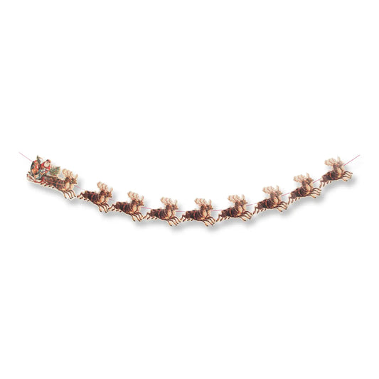 Santa's Sleigh Christmas Garland