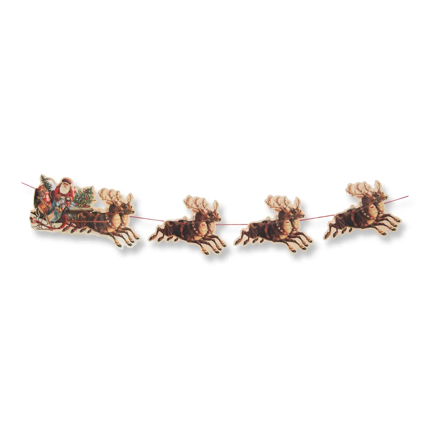 Santa's Sleigh Christmas Garland
