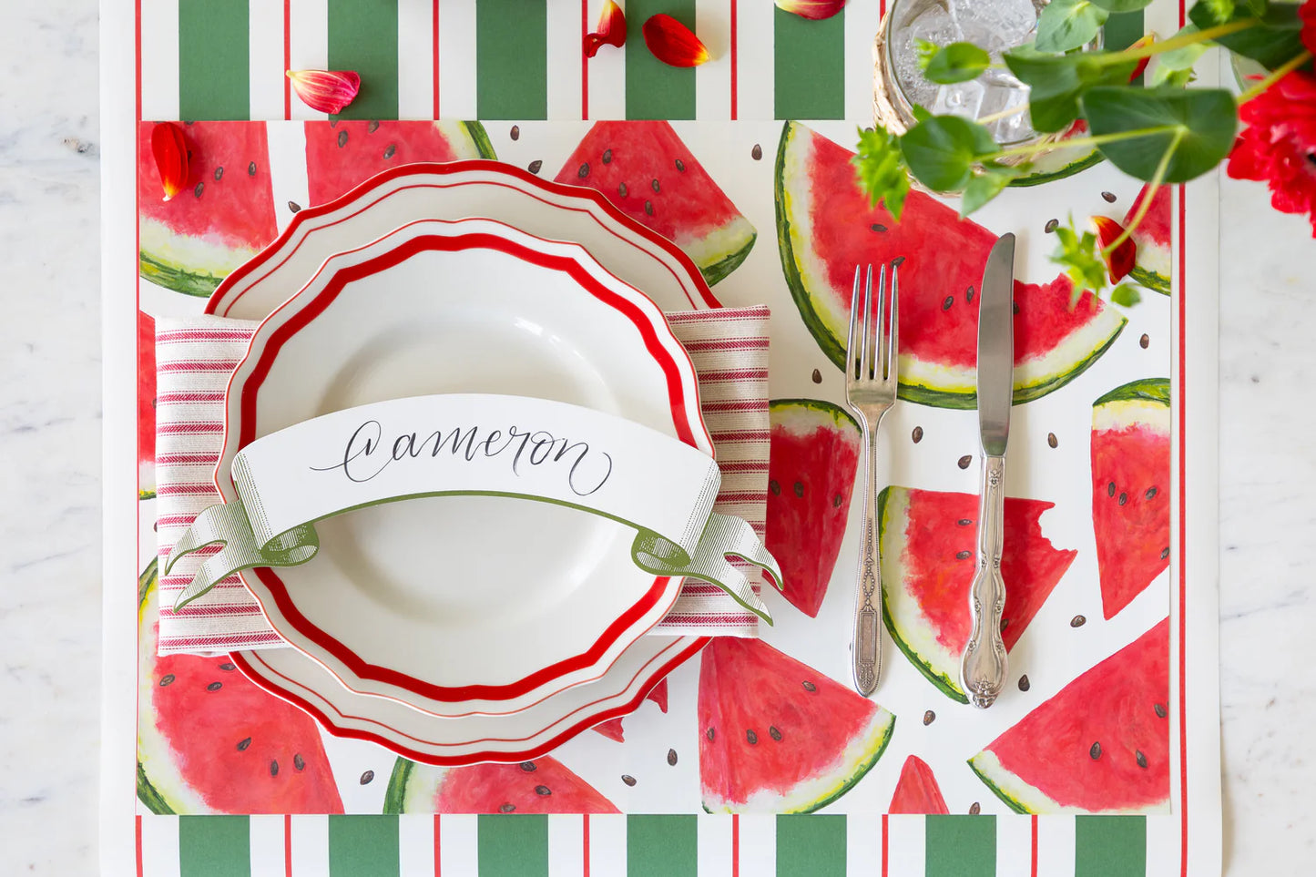 Red Icing on the Cake Dinner Plate
