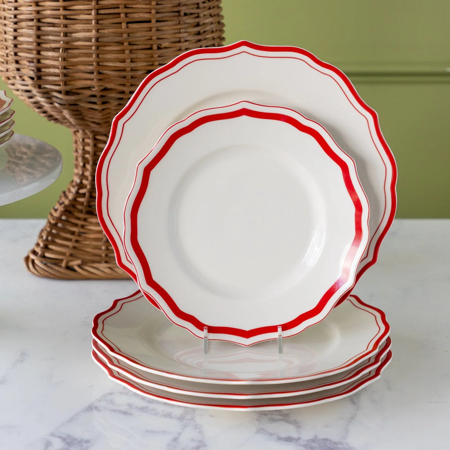 Red Icing on the Cake Salad Plate