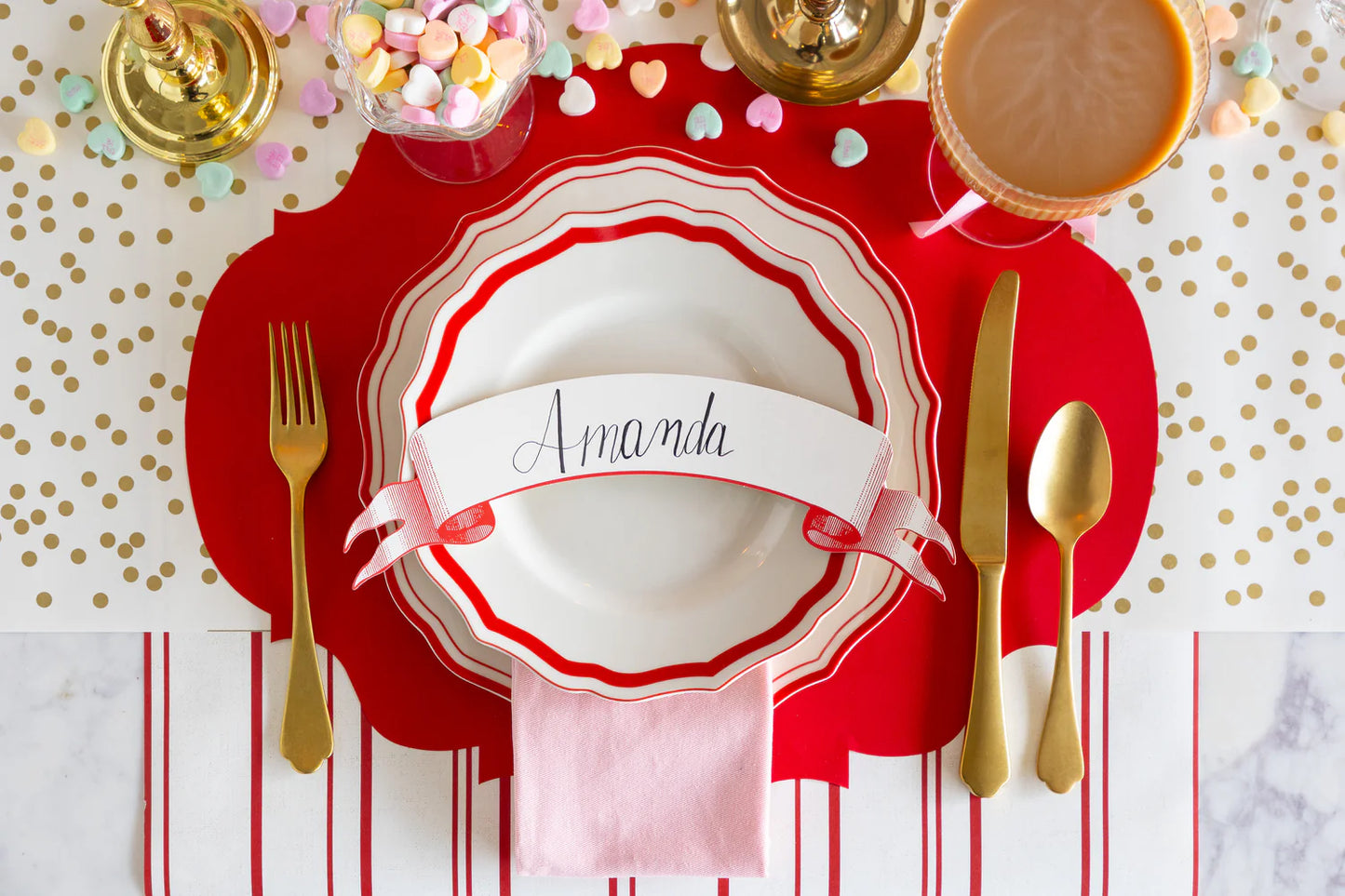 Red Icing on the Cake Salad Plate