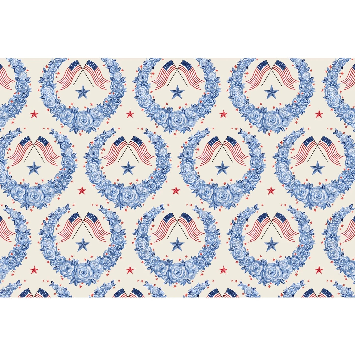 Hester & Cook Die-cut American Floral Placemats - Pad of 18 Sheets