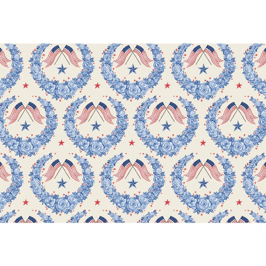 Hester & Cook Die-cut American Floral Placemats - Pad of 18 Sheets