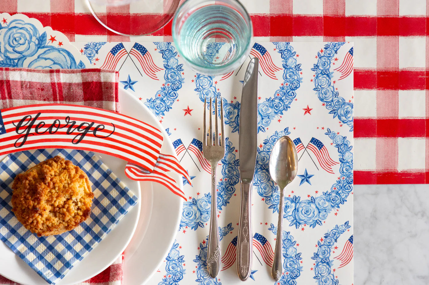 Hester & Cook Die-cut American Floral Placemats - Pad of 18 Sheets