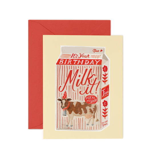 Milk It Birthday Card