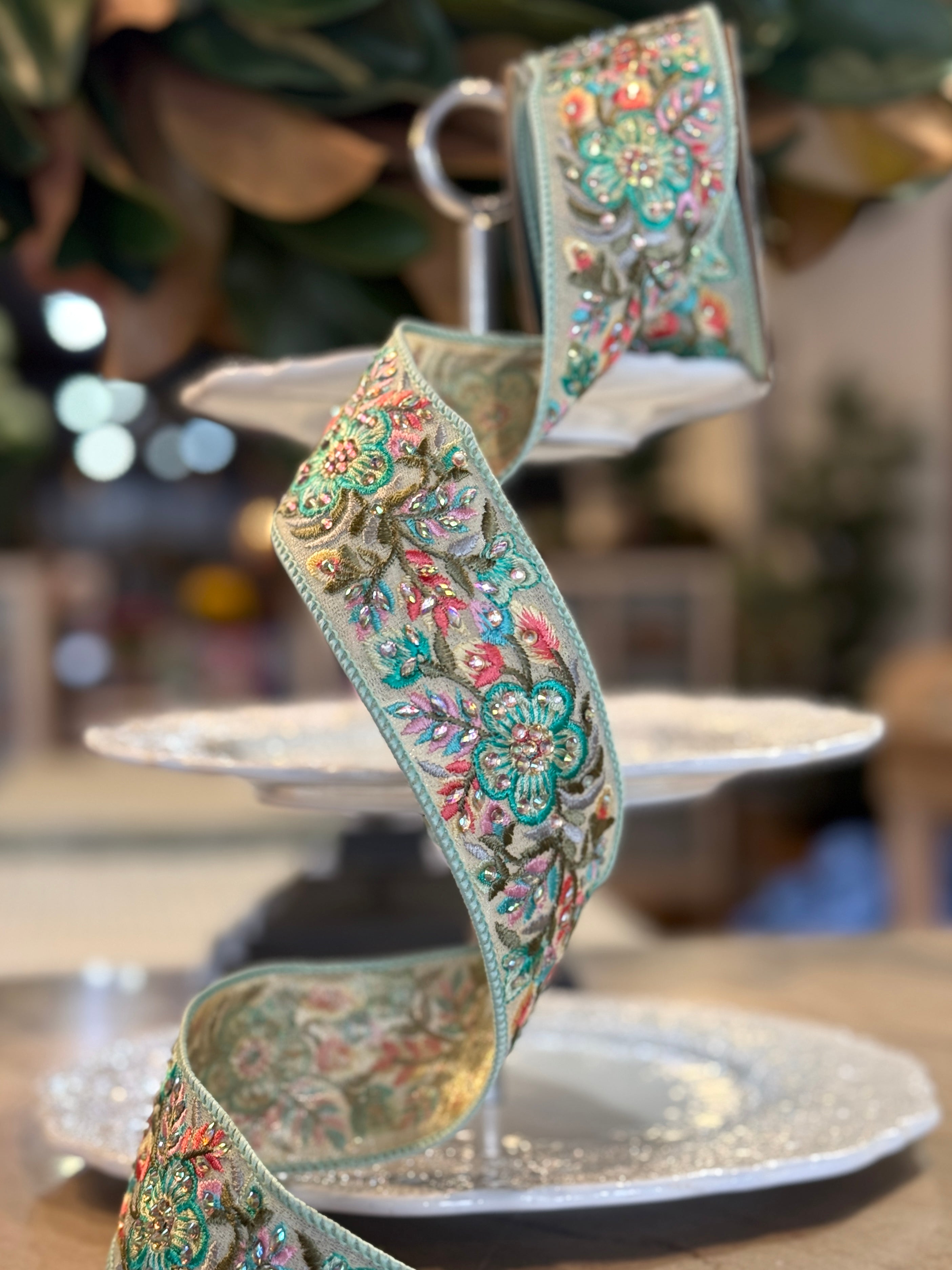 2" Wide Mystic Garden Ribbon