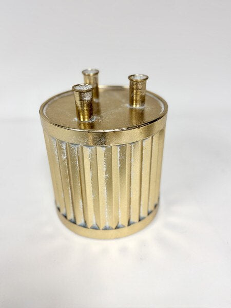 Gold Drum Multi Candle Holder