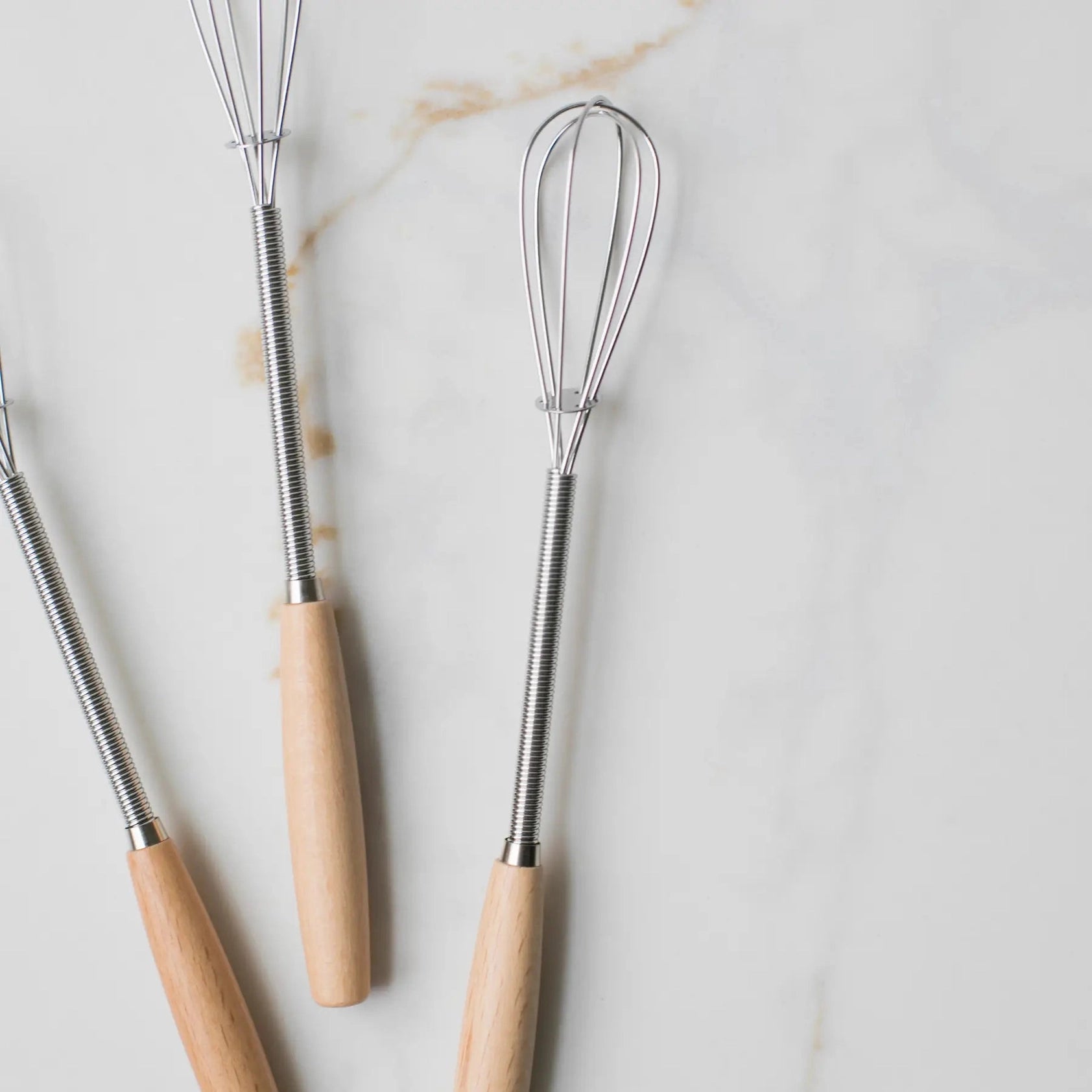 Vintage Mini Whisk with Wood Handle